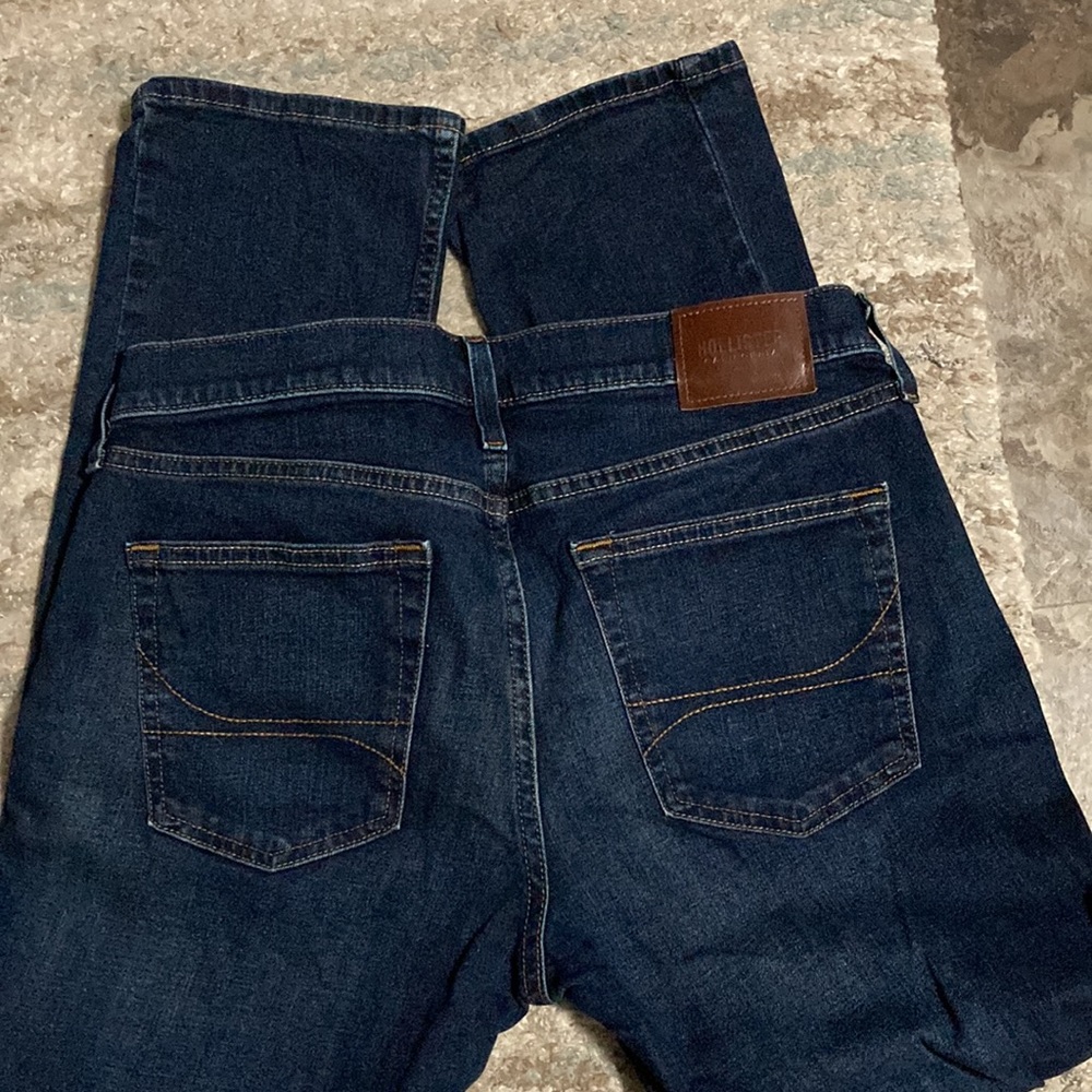 NWOT - Men’s Hollister Jeans (Dark Washed- Slim Straight) EPIC FLEX (33x32).. - Picture 5 of 9